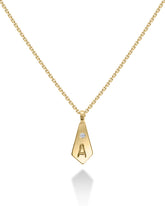 Letter Necklace - One Medium Letter & White Diamond